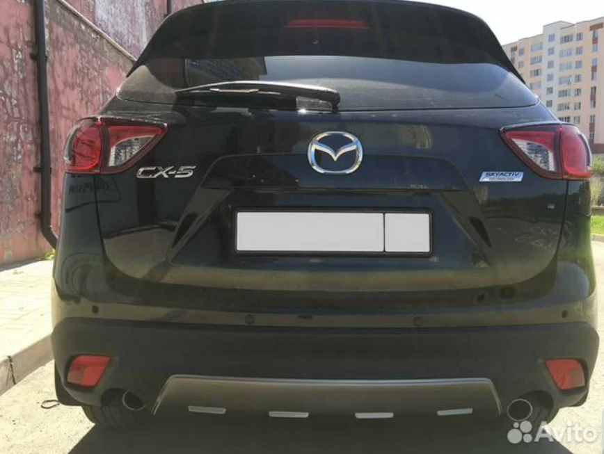 Накладка Заднего бампера Mazda CX-5 SKY (вставка в центр бампера) (CT-CX5-B03)