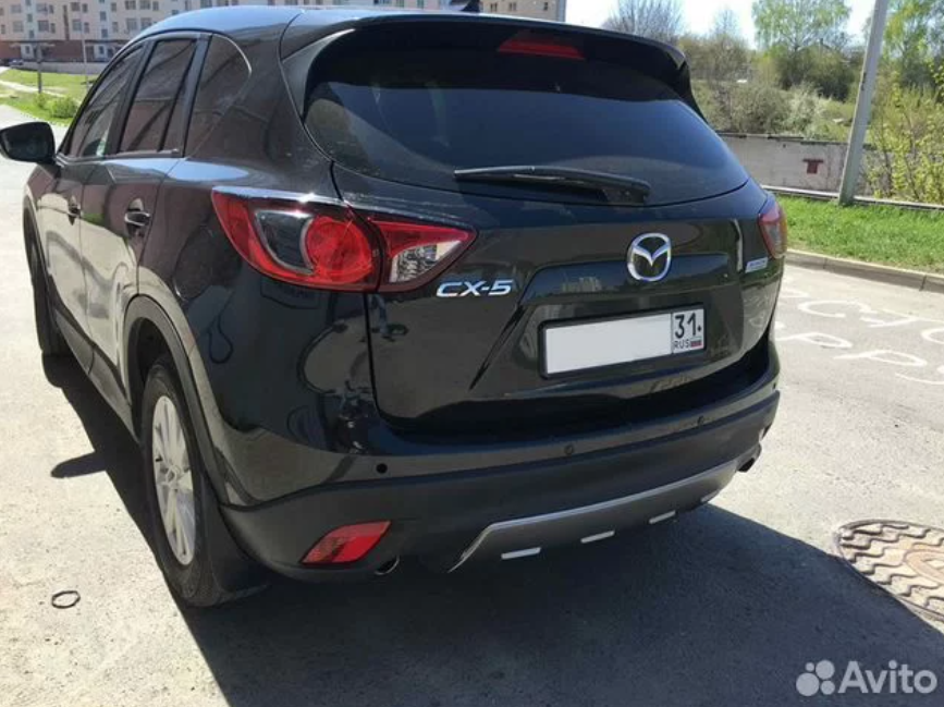 Накладка Заднего бампера Mazda CX-5 SKY (вставка в центр бампера) (CT-CX5-B03)