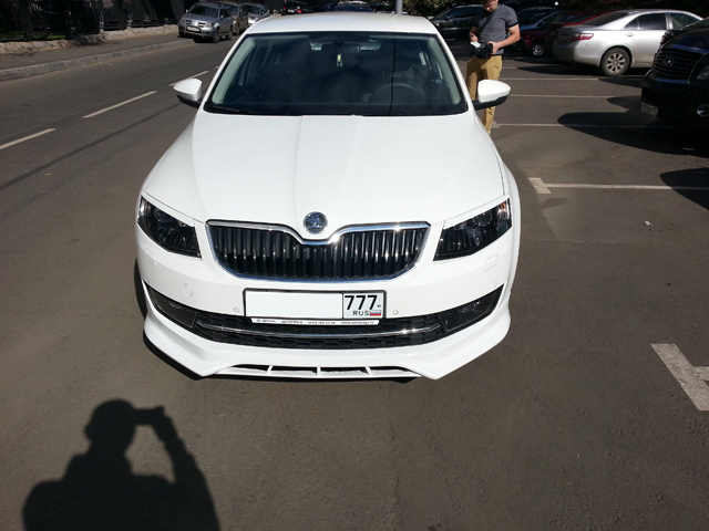 Передняя накладка Skoda Octavia А7 (CT-SKOA7-B01)
