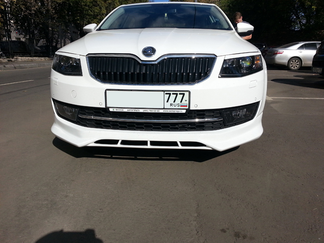 Передняя накладка Skoda Octavia А7 (CT-SKOA7-B01)