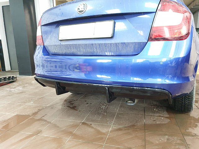 Задняя накладка Skoda Rapid CSR Style диффузор (CT-RAP-B02)