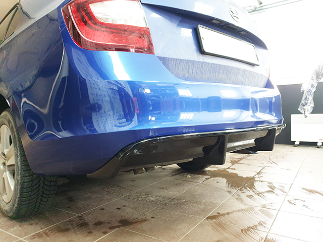 Задняя накладка Skoda Rapid CSR Style диффузор (CT-RAP-B02)