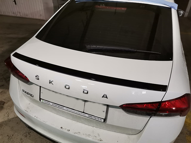 Спойлер Skoda Rapid заводской лип (CT-RAP-SP02)