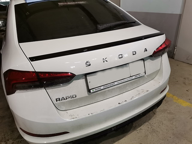 Спойлер Skoda Rapid заводской лип (CT-RAP-SP02)