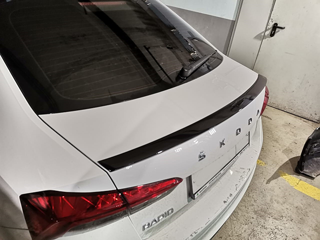 Спойлер Skoda Rapid заводской лип (CT-RAP-SP02)