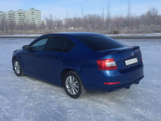 Задняя накладка Skoda Octavia a7 диффузор (CT-SKOA7-B02)