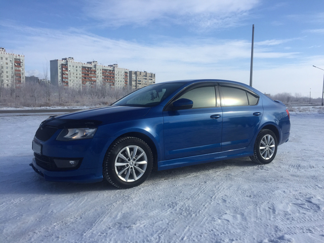 Передняя накладка Skoda Octavia А7 (CT-SKOA7-B01)