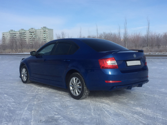 Задняя накладка Skoda Octavia a7 диффузор (CT-SKOA7-B02)