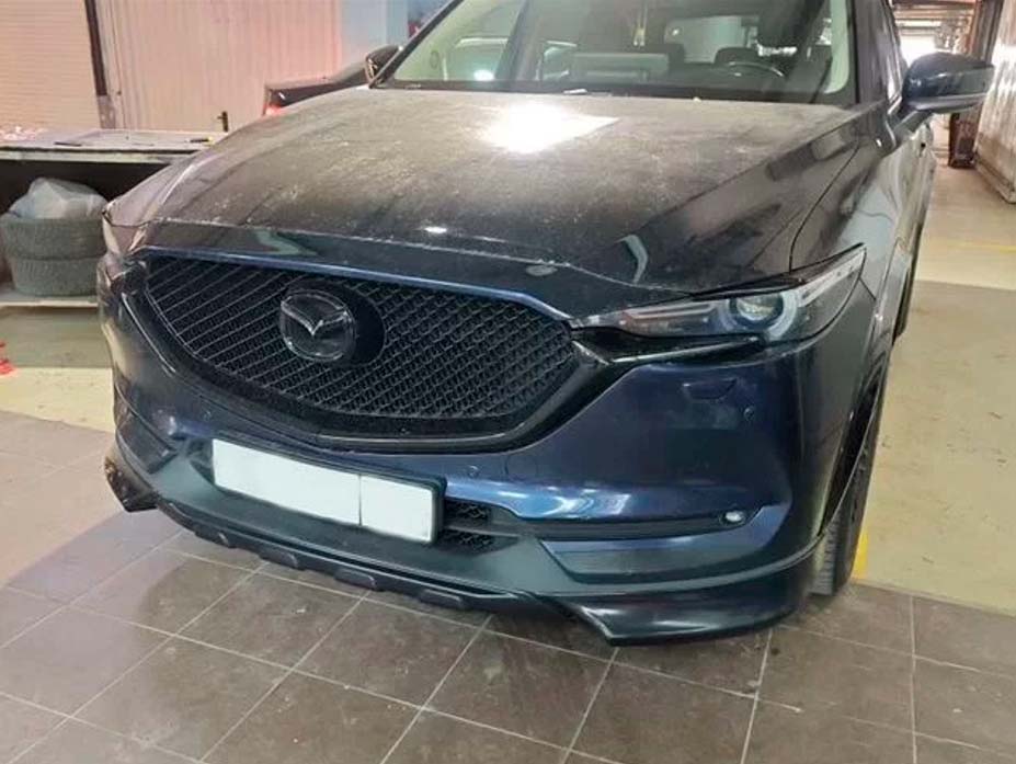 Вставка переднего бампера Mazda CX-5 KF 2017- (в центр бампера) под окрас (CT-CX5-B11-1)