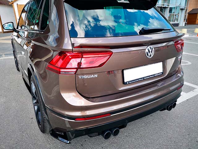 Элероны Parsan на задний бампер для Volkswagen Tiguan R-Line MK2 (PT-VWTG-RL02)
