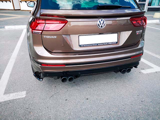 Элероны Parsan на задний бампер для Volkswagen Tiguan R-Line MK2 (PT-VWTG-RL02)