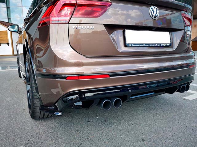 Элероны Parsan на задний бампер для Volkswagen Tiguan R-Line MK2 (PT-VWTG-RL02)