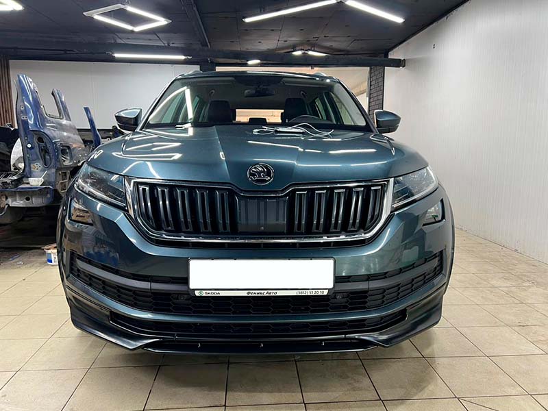 Накладка на передний бампера Skoda Kodiaq PARSAN (PT-SKKQ-FL01)