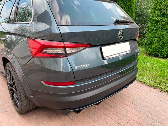 Накладка Parsan на задний диффузор Skoda Kodiaq (PT-SKKQ-DF01)