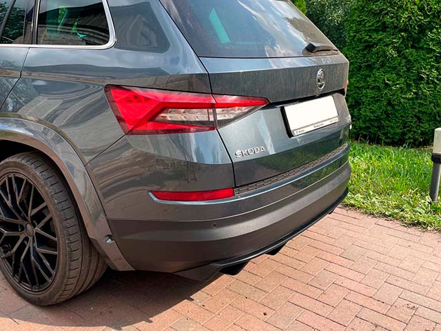 Накладка Parsan на задний диффузор Skoda Kodiaq (PT-SKKQ-DF01)