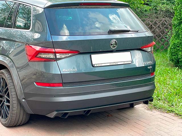 Накладка Parsan на задний диффузор Skoda Kodiaq (PT-SKKQ-DF01)