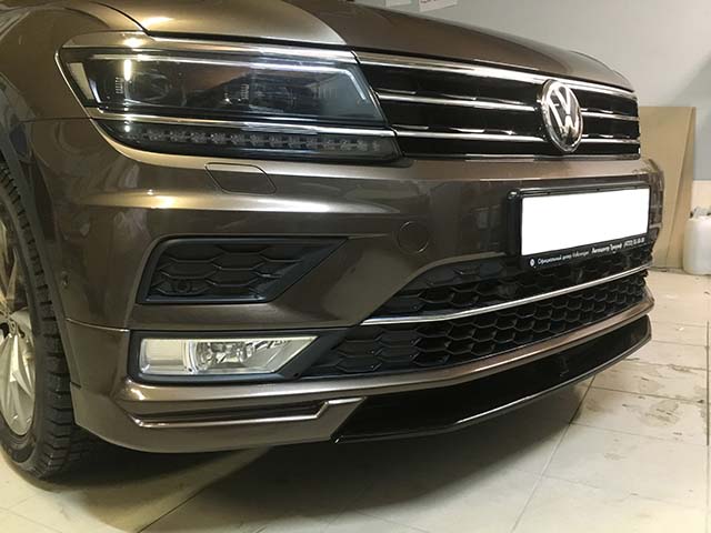Накладка Parsan на передний бампер для Volkswagen Tiguan MK2 (PA-VWTII-PN01)