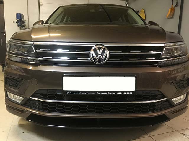 Накладка Parsan на передний бампер для Volkswagen Tiguan MK2 (PA-VWTII-PN01)