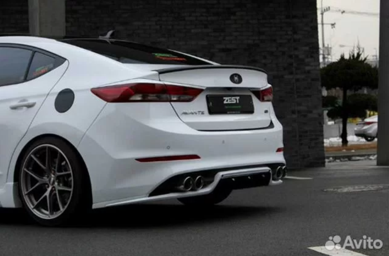 Задняя накладка Huyndai Elantra 2017 (CT-HEL-B02)