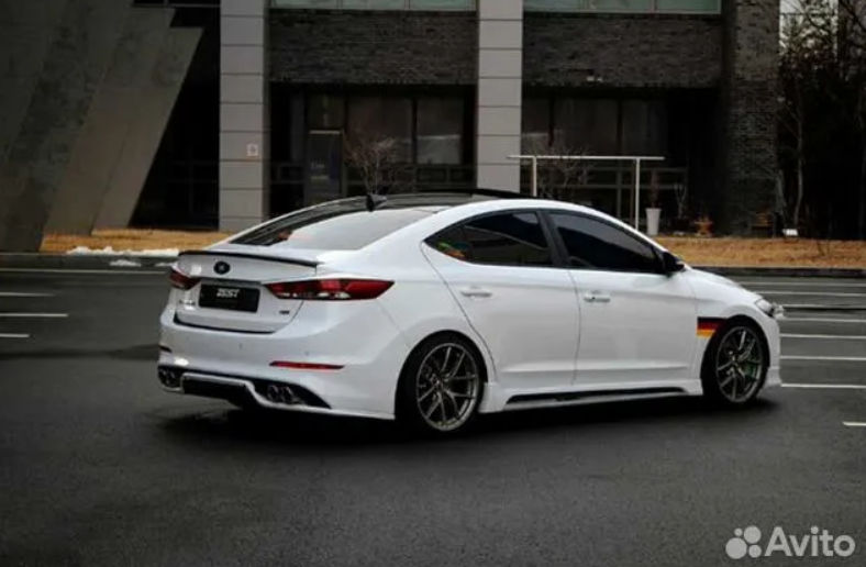 Задняя накладка Huyndai Elantra 2017 (CT-HEL-B02)